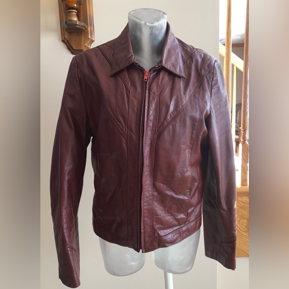 Vintage men’s Leather Jacket With Lining Size 40